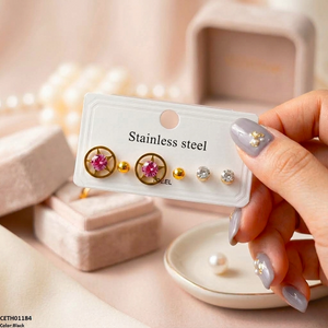 Star/Round Stainless Steel 3 Tops Pairs