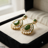 Round Pearl Tear Drop Earring