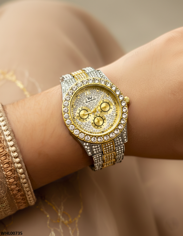 Round Rhinestone Women's Watch