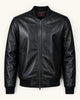 Men's Black Genuine Leather Jacket – Style 30