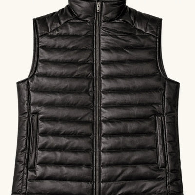 Men's Black Genuine Leather Jacket – Style 1