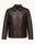 Men's Dark Brown Genuine Leather Jacket – Style 2