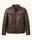 Men's Dark Brown Genuine Leather Jacket – Style 4