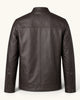 Men's Dark Brown Genuine Leather Jacket – Style 9