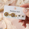 Star/Round Stainless Steel 3 Tops Pairs