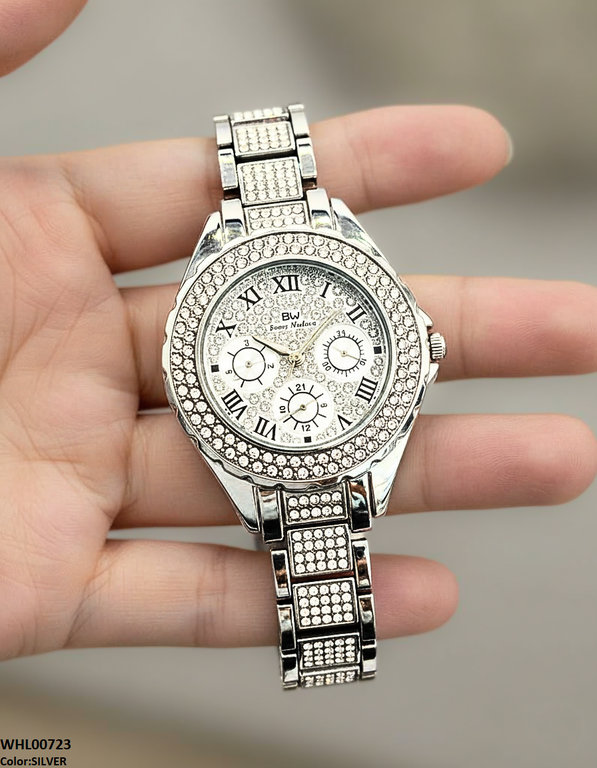 Round Stone Dial Women's Watch