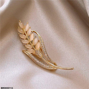 Wheat Ear Zircon Broach