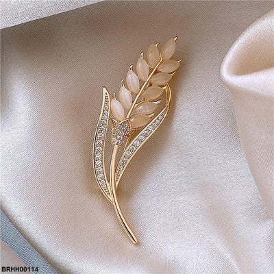 Wheat Ear Zircon Broach