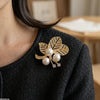 Pearl Flower Zircon Broach