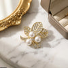 Pearl Flower Zircon Broach