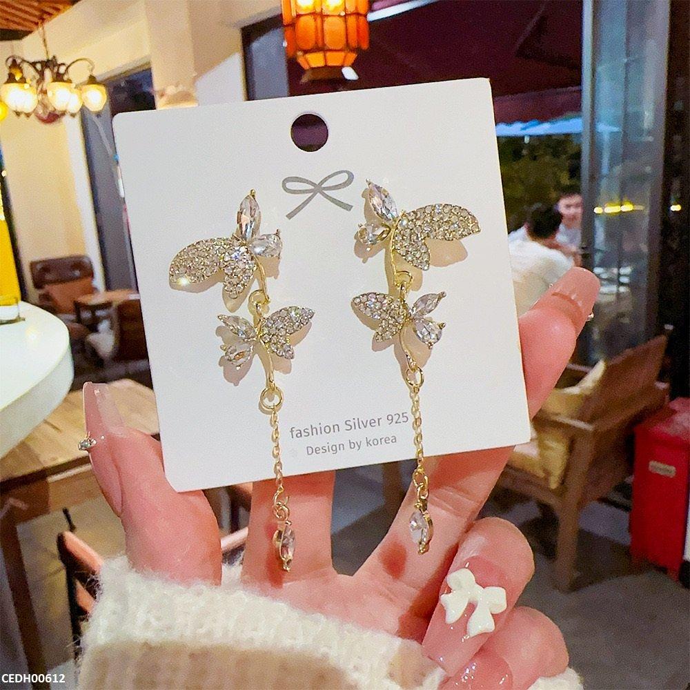 Double Butterfly Marquise Drop