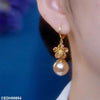 Flower Pearl Drop Earrings