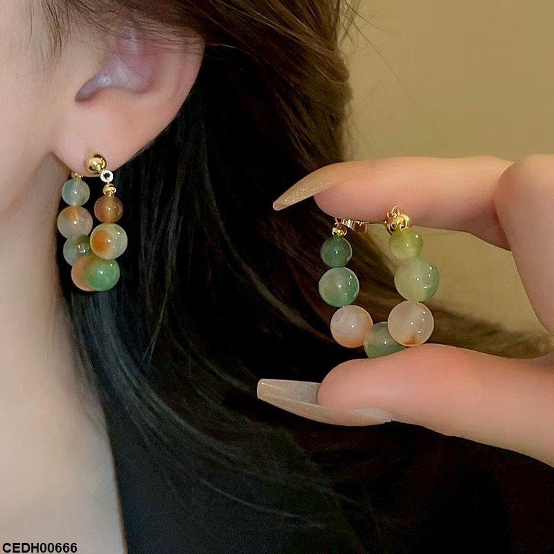 Round Drop Earrings