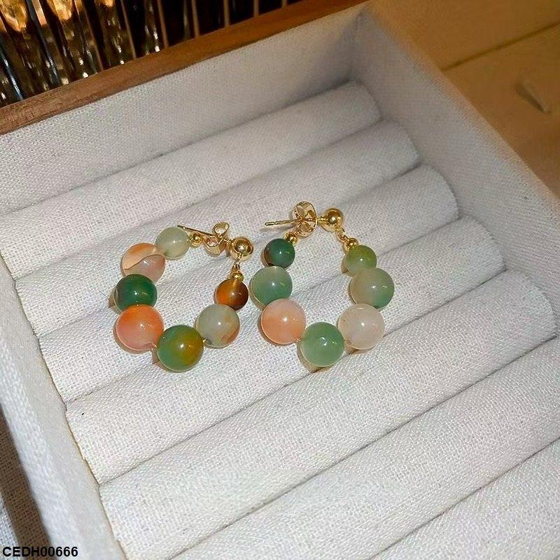 Round Drop Earrings