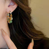 Round Drop Earrings