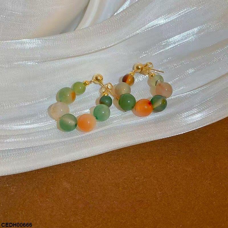 Round Drop Earrings