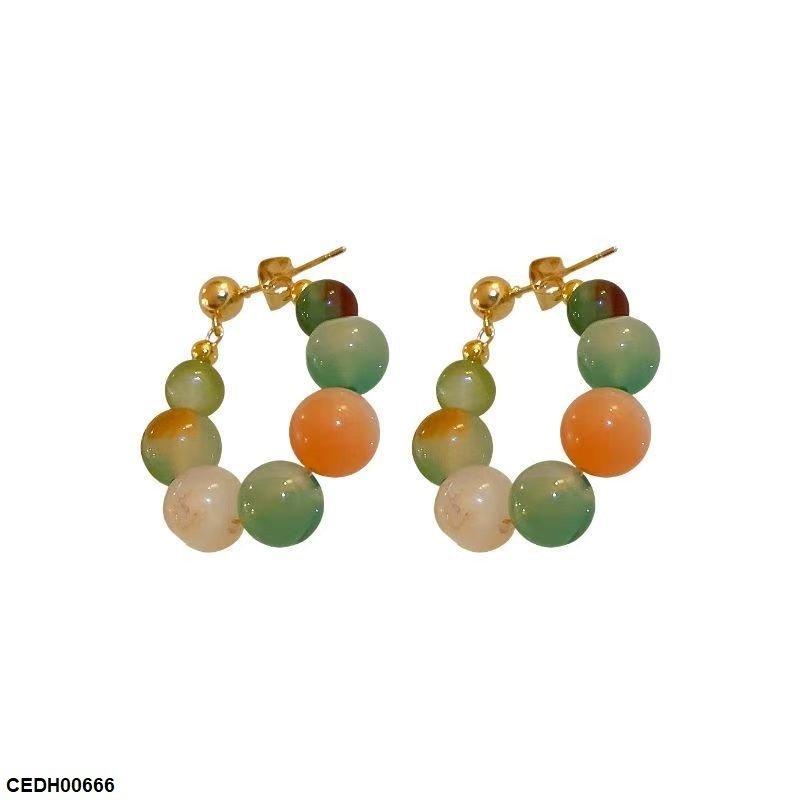 Round Drop Earrings