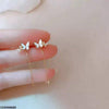Double Butterfly Tassel Drop Earrings