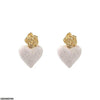 Flower Heart Drop Earrings