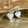 Flower Heart Drop Earrings