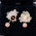 Rose Flower Round Drop Earrings