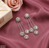 Three Round Layeard Drop Earrings
