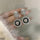 Round Lion Drop Earrings