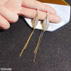 Baguette Leaf's Drop Earrings Pair