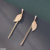 Baguette Leaf's Drop Earrings Pair