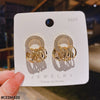Circle Ear Drops Earrings Pair