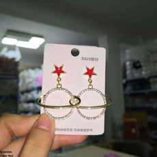 Star Galaxy Drop Earrings Pair