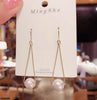 Triangle Pearl Drop Earrings