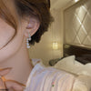 Round Stone Drop Earrings