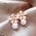 CEDH598 ZHL Flower Pearl Drop Earrings