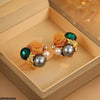 Round/Oval Pearl Flower Tops Pair