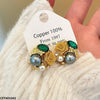 Round/Oval Pearl Flower Tops Pair