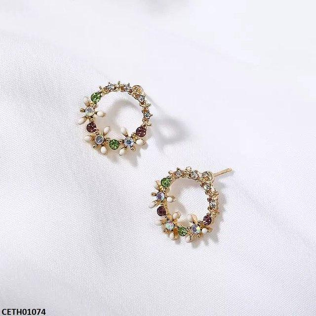 Round Flower Tops Pair