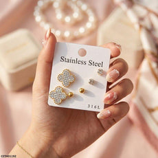 Clover/Round Stainless Steel 3 Tops Pairs