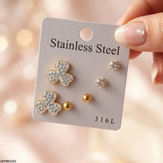 Clover/Round Stainless Steel 3 Tops Pairs