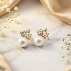 Marquise Stone Pearl Tops Pair