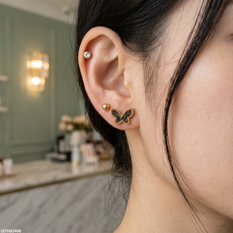 Stainless Steel butterfly 3 Tops Pairs