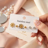Stainless Steel Flower 3 Tops Pairs