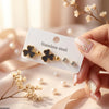 Stainless Steel Flower 3 Tops Pairs