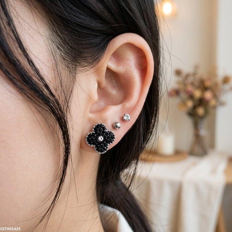 Stainless Steel Flower 3 Tops Pairs