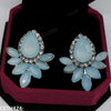 Step Pear Stud Tops Pair