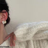 Round & Pearl Stud Tops Pair