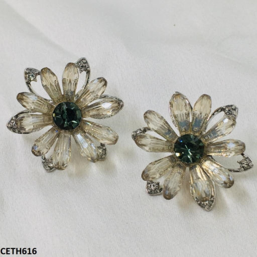 Flower Ear Tops Pair