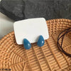 Blue Curved Stud Tops Pair