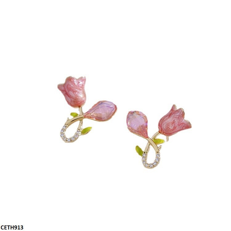 Rose Flower Tops Pair