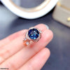 Round Stone Flower Ring Adjustable